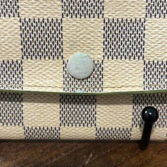 Louis Vuitton Damier Azur Emilie Wallet w/ Pink/Green! - Picture 5 of 11